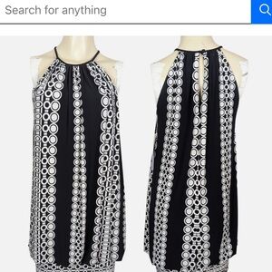 Maggy London Black and White Mini Dress